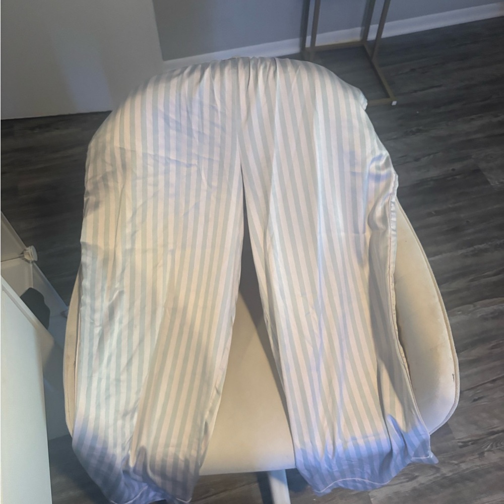 Victoria's Secret Pastel Blue and White Striped Pajama Pants